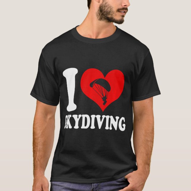 Jag älskar fallskärmshoppning Premium T Shirt (Framsida)