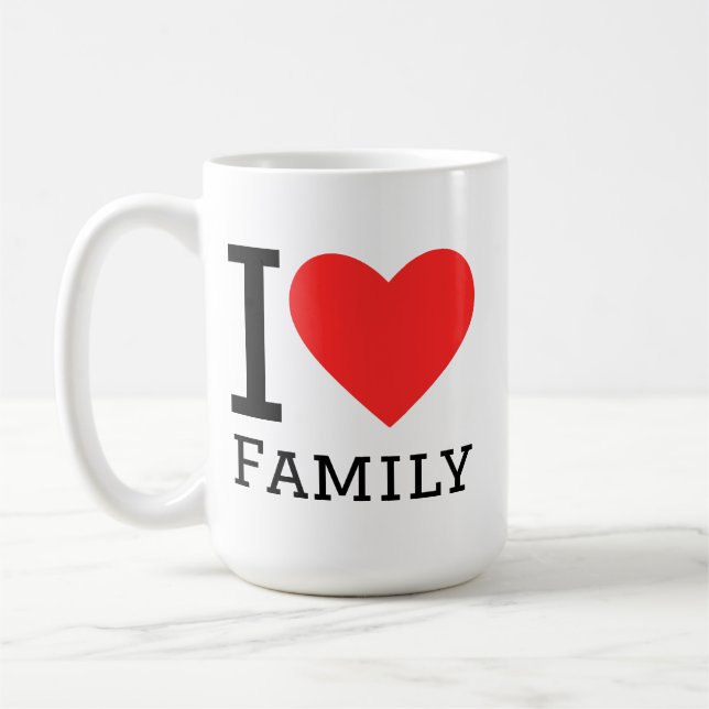 Jag älskar familj kaffemugg (Vänster)
