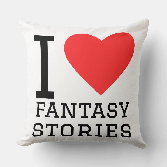 Jag älskar fantasyberättelser  kudde (Framsida)
