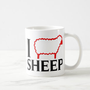 Jag älskar får kaffemugg