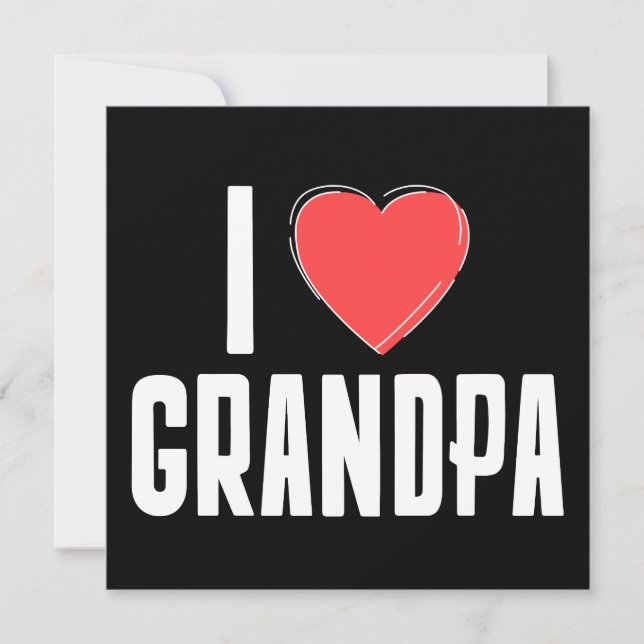 Jag älskar FARFAR - Välkomstkort – Not för farfar Julkort (Framsida)