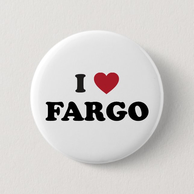 Jag älskar Fargo North Dakota Knapp (Framsida)