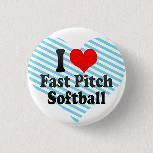 Jag älskar fastar gradsoftball knapp (Framsida)