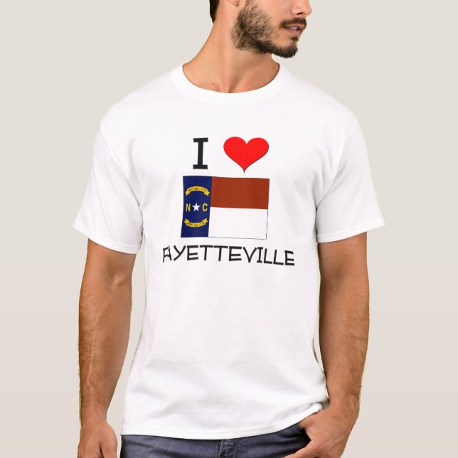 Jag älskar Fayetteville North Carolina Tee (Framsida)