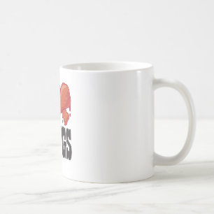 Jag älskar feg vingar kaffemugg