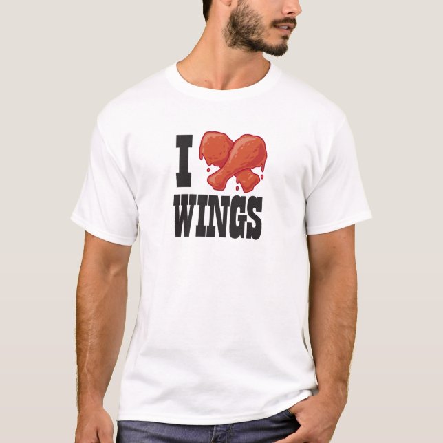Jag älskar feg vingar tee shirt (Framsida)