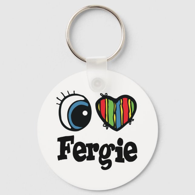 Jag älskar Fergie Nyckelring (Framsida)