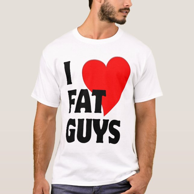 Jag älskar feta grabbar tee shirt (Framsida)