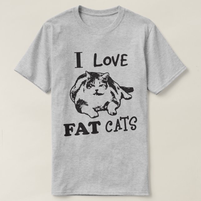 JAG ÄLSKAR FETA KATTER! T-SHIRT (Design framsida)