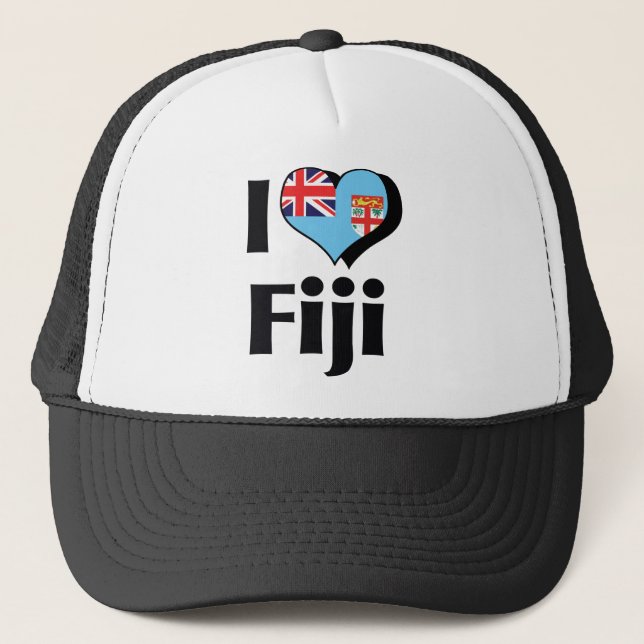 Jag älskar Fiji Flagga Keps (Framsida)