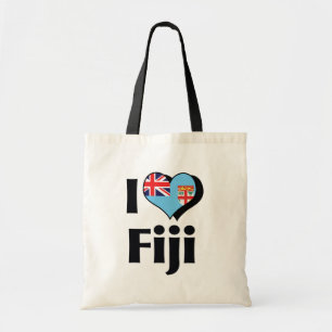 Jag älskar Fiji Flagga Tygkasse