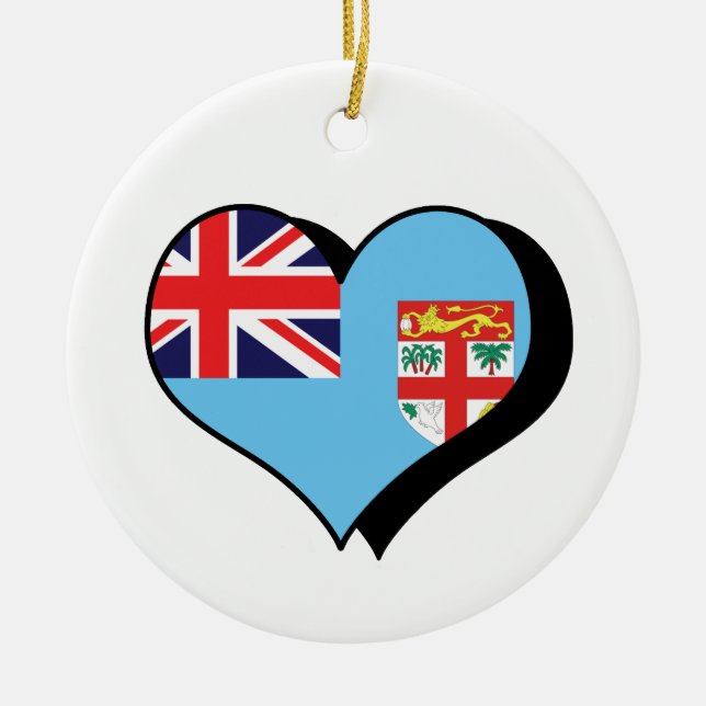 Jag älskar Fiji-ornament Julgransprydnad Keramik (Framsidan)