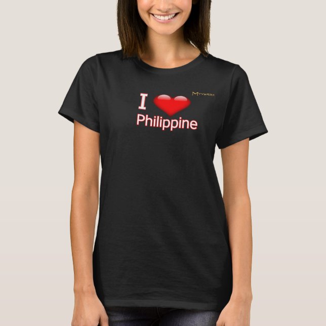 Jag älskar Filippinerna T Shirt (Framsida)