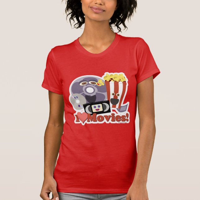 Jag älskar filmer! t-shirt (Framsida)
