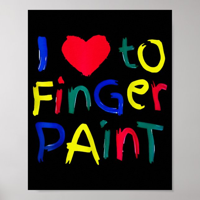 Jag älskar fingerfärg jag målar söt couple va poster (Framsidan)