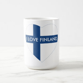 JAG ÄLSKAR FINLAND HJÄRTA KAFFEMUGG