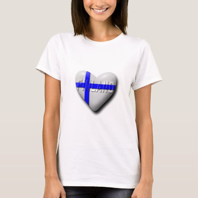 Jag älskar Finland T Shirt (Framsida)