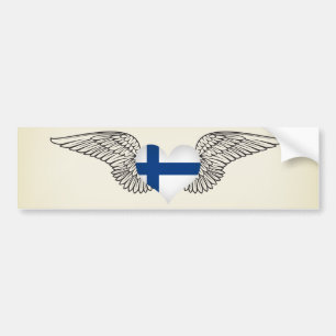 Jag älskar Finland - vingar Bildekal