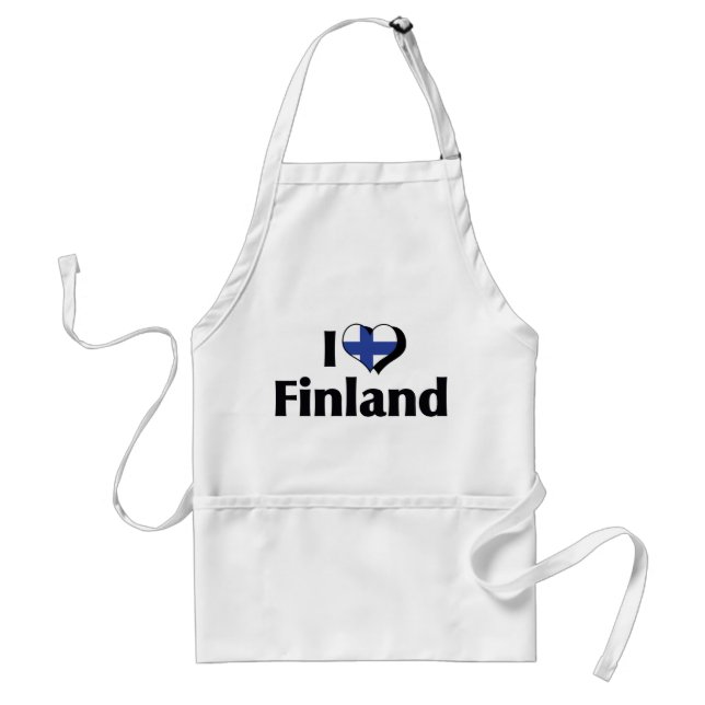 Jag älskar Finlands flagga Förkläde (Framsidan)