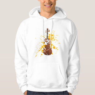 Jag älskar fiolen sweatshirt med luva