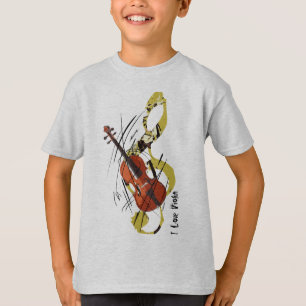 Jag älskar fiolen t shirt