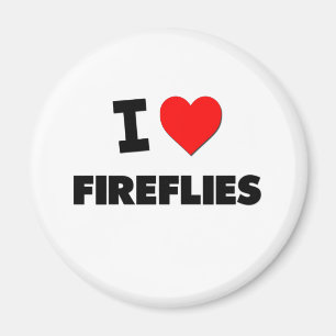 Jag älskar Fireflies Magnet