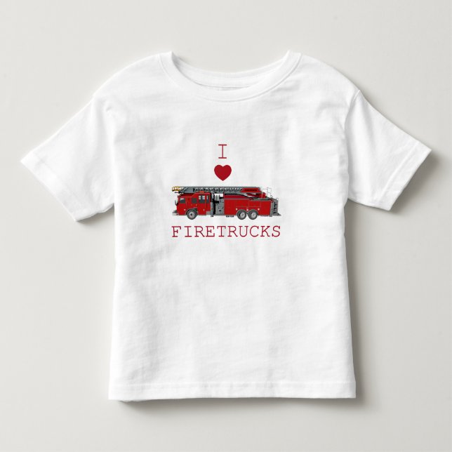 Jag älskar Firetrucks Tee (Framsida)