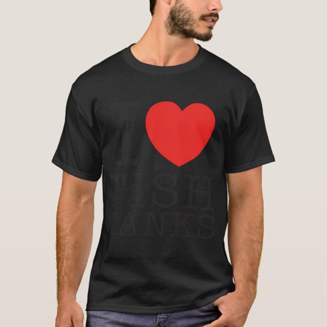 Jag älskar fiskakvarier t shirt (Framsida)