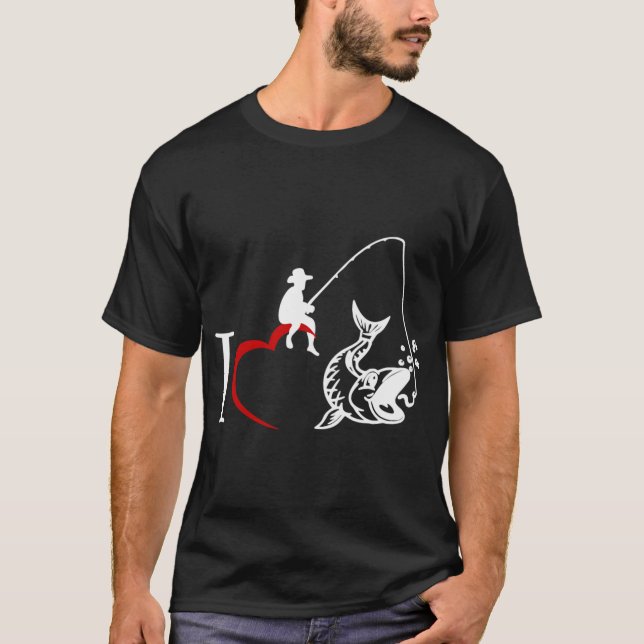 Jag älskar fiske - angare t shirt (Framsida)