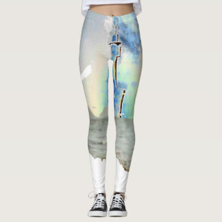 Jag älskar fiske i blåttkvinnor leggings