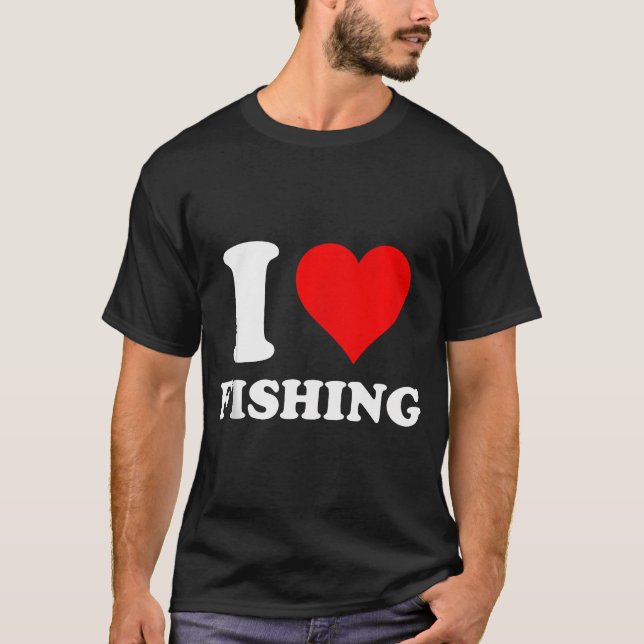 Jag älskar fiske i Kärlek T Shirt (Framsida)
