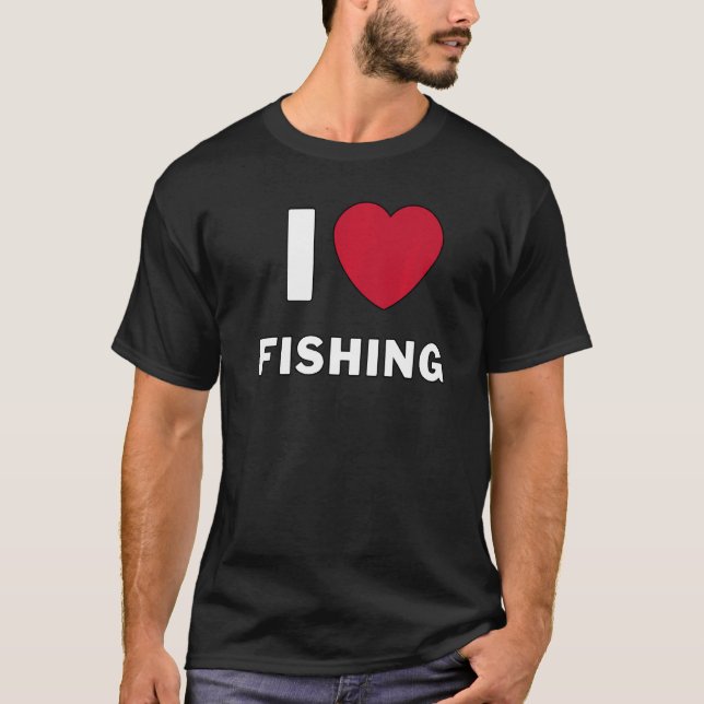 Jag älskar fiske jag älskar fiske t shirt (Framsida)