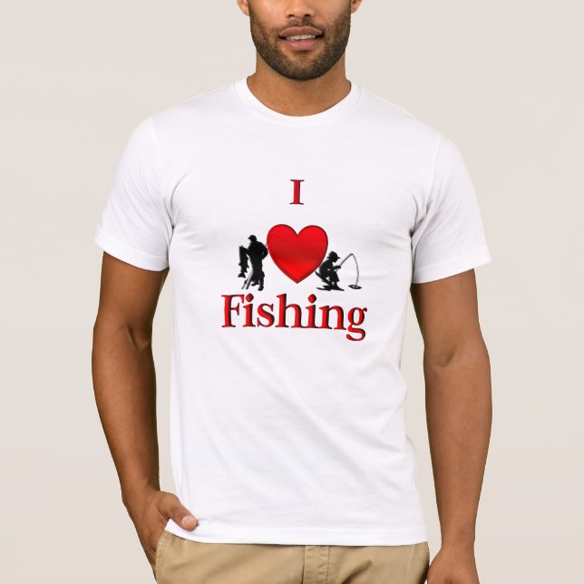 Jag älskar fiske t-shirt (Framsida)