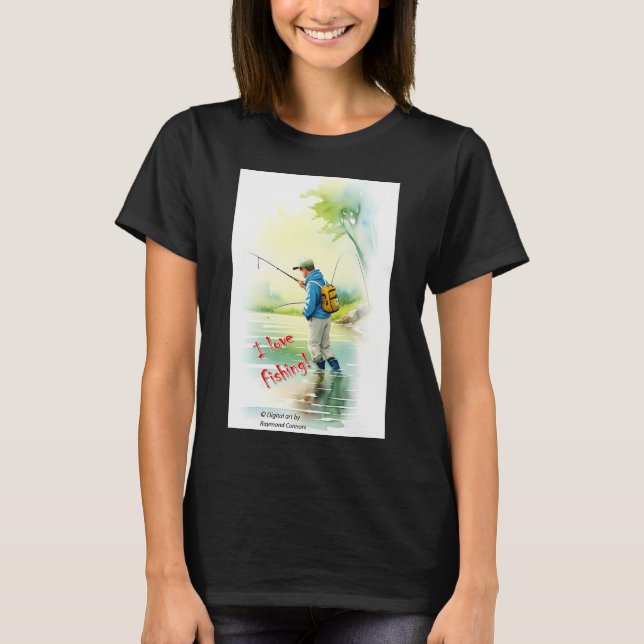 Jag älskar fiske t shirt (Framsida)