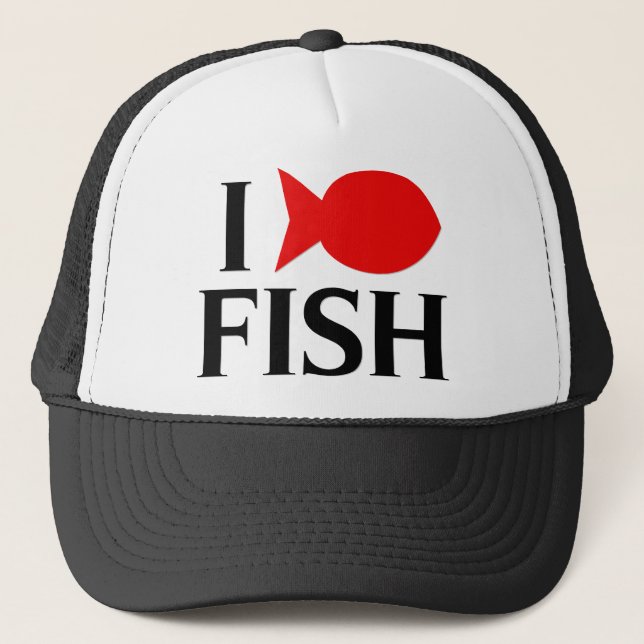 Jag älskar fisken truckerkeps (Framsida)
