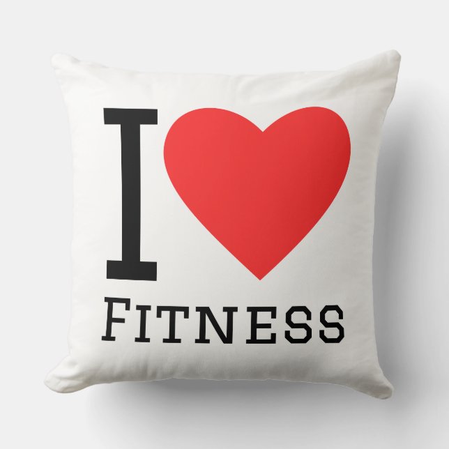 Jag älskar fitness kudde (Framsida)