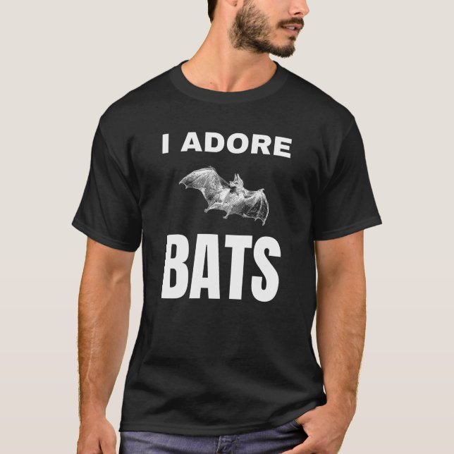 Jag älskar fladdermöss t shirt (Framsida)