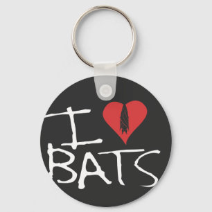 Jag älskar fladdermösskeychain nyckelring