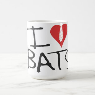 Jag älskar fladdermössmuggen kaffemugg