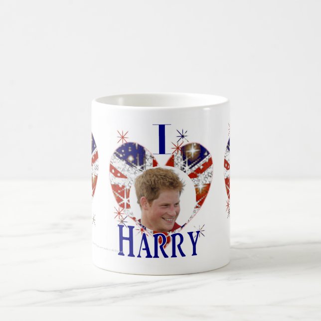 Jag älskar flagga för Harry hjärtaUK Kaffemugg (Center)