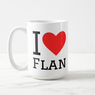 Jag älskar flan kaffemugg
