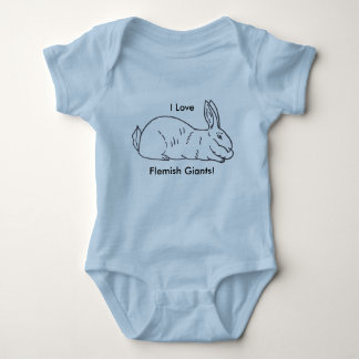 Jag älskar Flemish jättar! Kaninbaby Tee Shirt