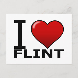 JAG ÄLSKAR FLINT, MI - MICHIGAN VYKORT