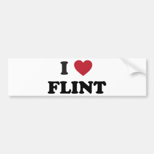 Jag älskar Flint Michigan Bildekal