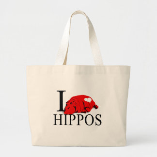 Jag älskar flodhästtote bags jumbo tygkasse
