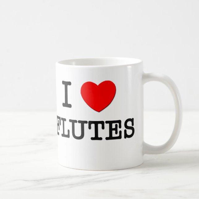 Jag älskar flöjter kaffemugg (Höger)