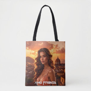 JAG ÄLSKAR FLORENS - I LOVE FLORENCE - ITALIEN TYGKASSE