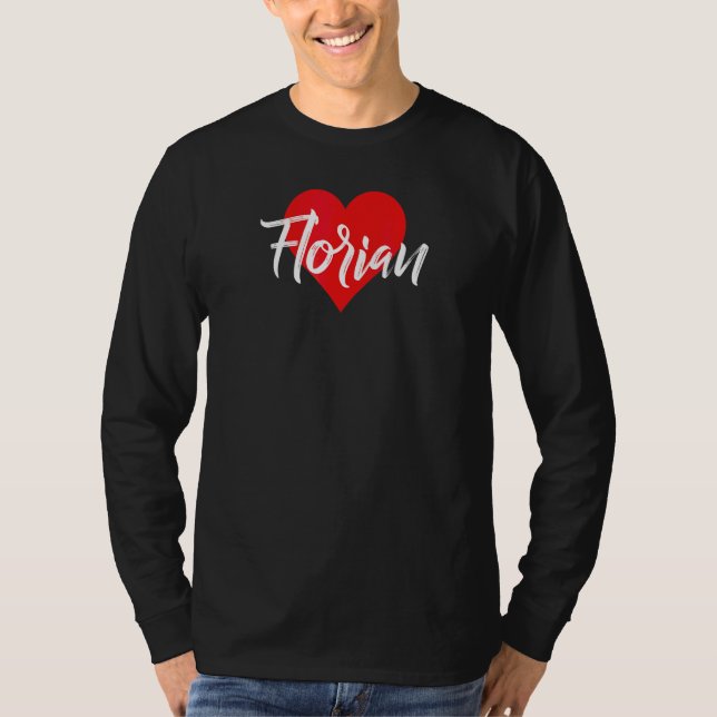 Jag älskar Florian förnamn  Kärlek Hjärta T Shirt (Framsida)
