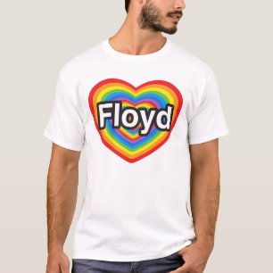 Jag älskar Floyd. Jag älskar dig Floyd. Hjärta T-shirt