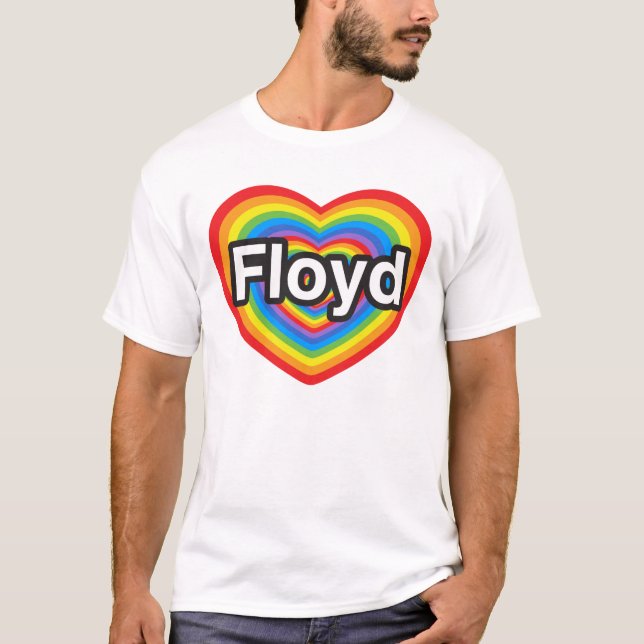 Jag älskar Floyd. Jag älskar dig Floyd. Hjärta Tröja (Framsida)